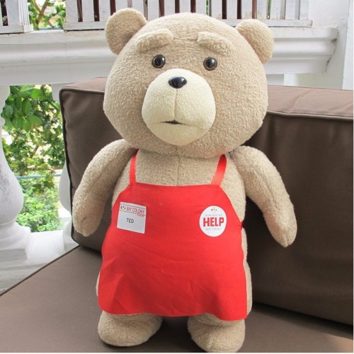 EPOCH - Teddy Bear Ted 2 Plush Toys In Apron 45Cm Red